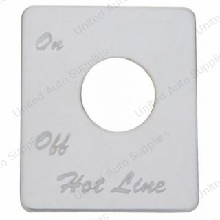 Stainless Steel Switch Name Plate For Peterbilt - Fuel Hot Line