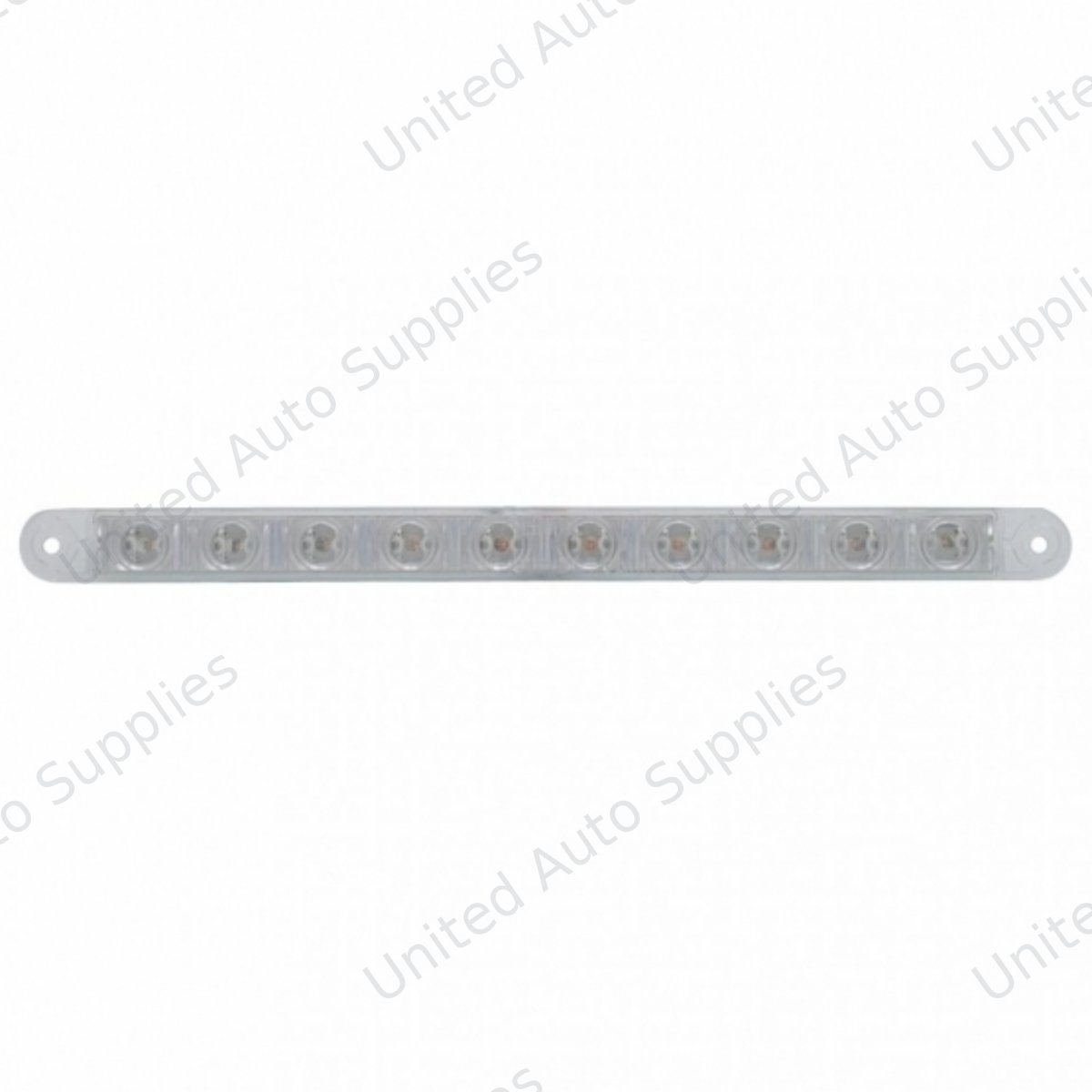 10 LED 9" Turn Signal Light Bar - Amber LED/Clear Lens (Bulk)