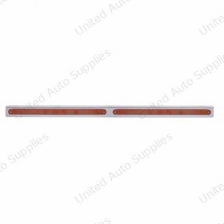 25-5/16" Stainless Light Bracket With 2X 14 LED 12" Light Bars - Red LED/Red Lens