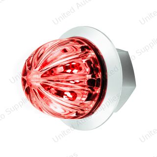 2 LED Dual Function 1-1/8" Watermelon Clearance/Marker Light - Red LED/Clear Lens