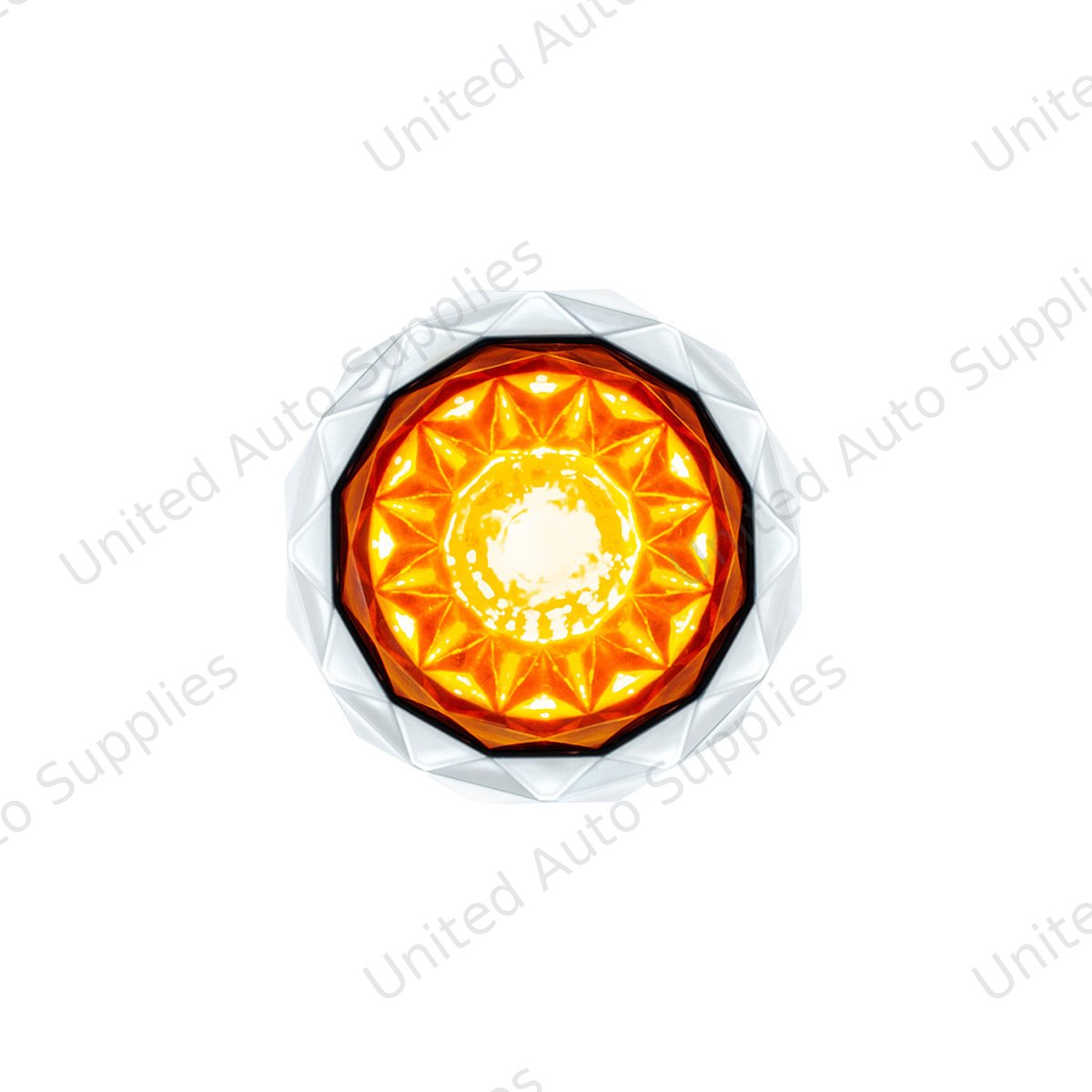 2 LED Dual Function Mini Crystal Watermelon Light (Clearance/Marker)-Amber LED/Amber Lens