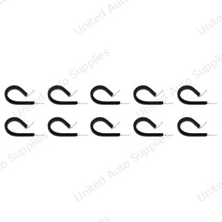 1" I.D. Santoprene Insulated Clamps w/ 1/4" Mounting Hole (10-Pack)