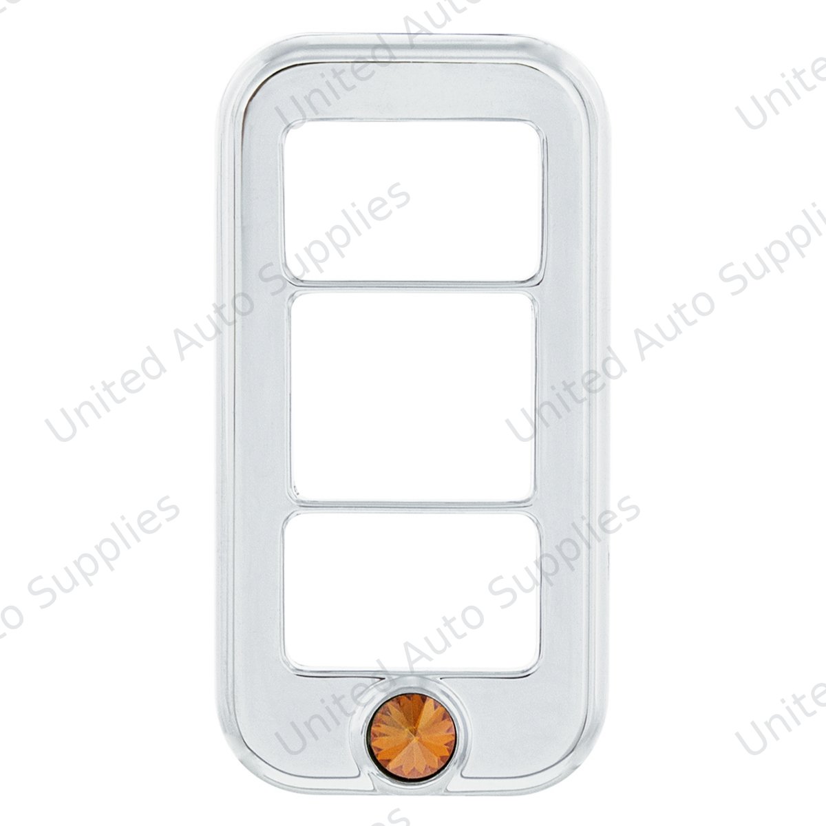 Rocker Switch Cover With 3 Openings & Copper Crystal For Freightliner (3-Pack)