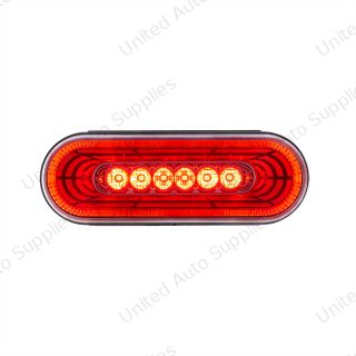 Abyss 22 LED 6" Oval Stop/Turn/Tail Light - Red LED/Clear Lens