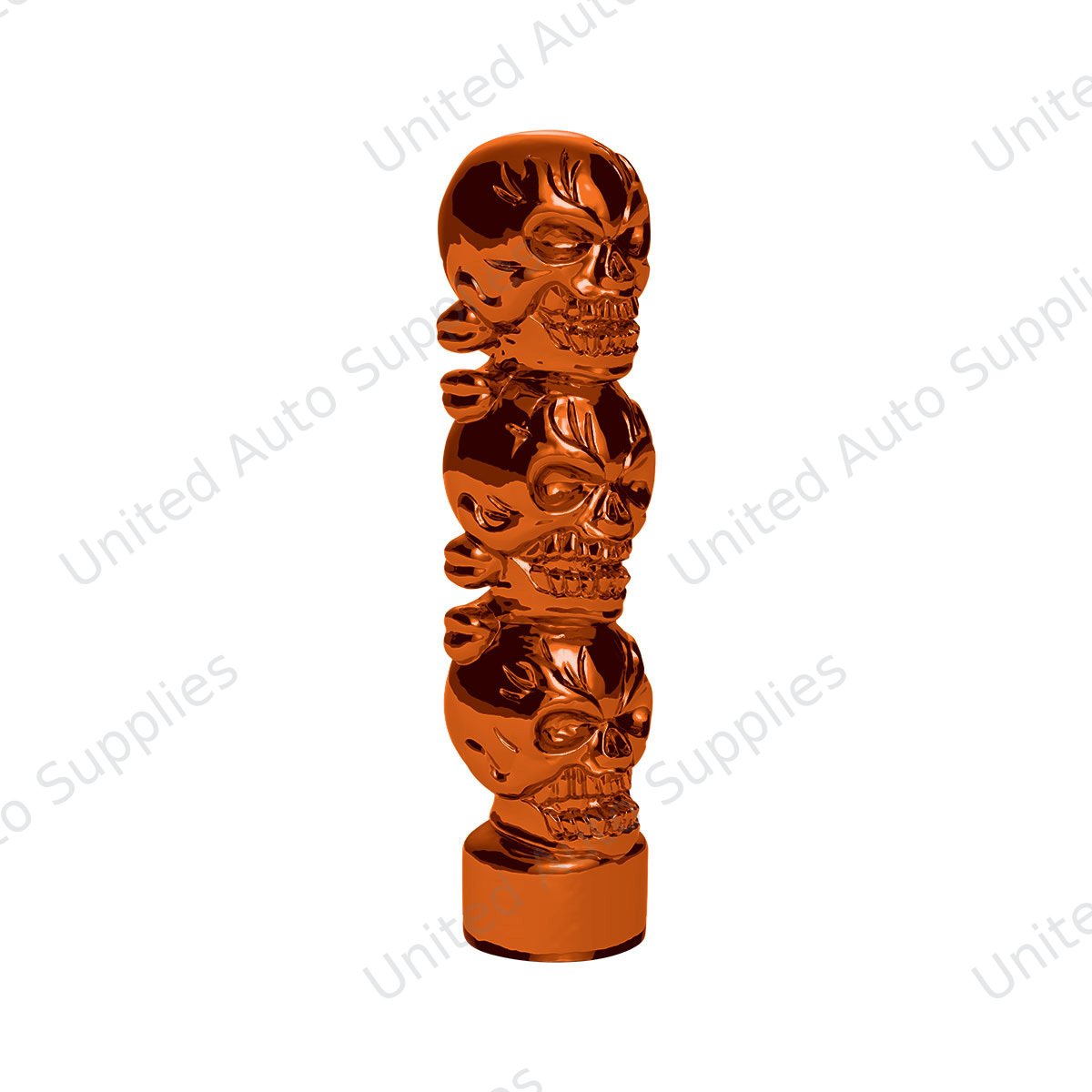 1/2"-13 Thread-On 3 Skull Candy Color Shift Knob-Cadmium Orange
