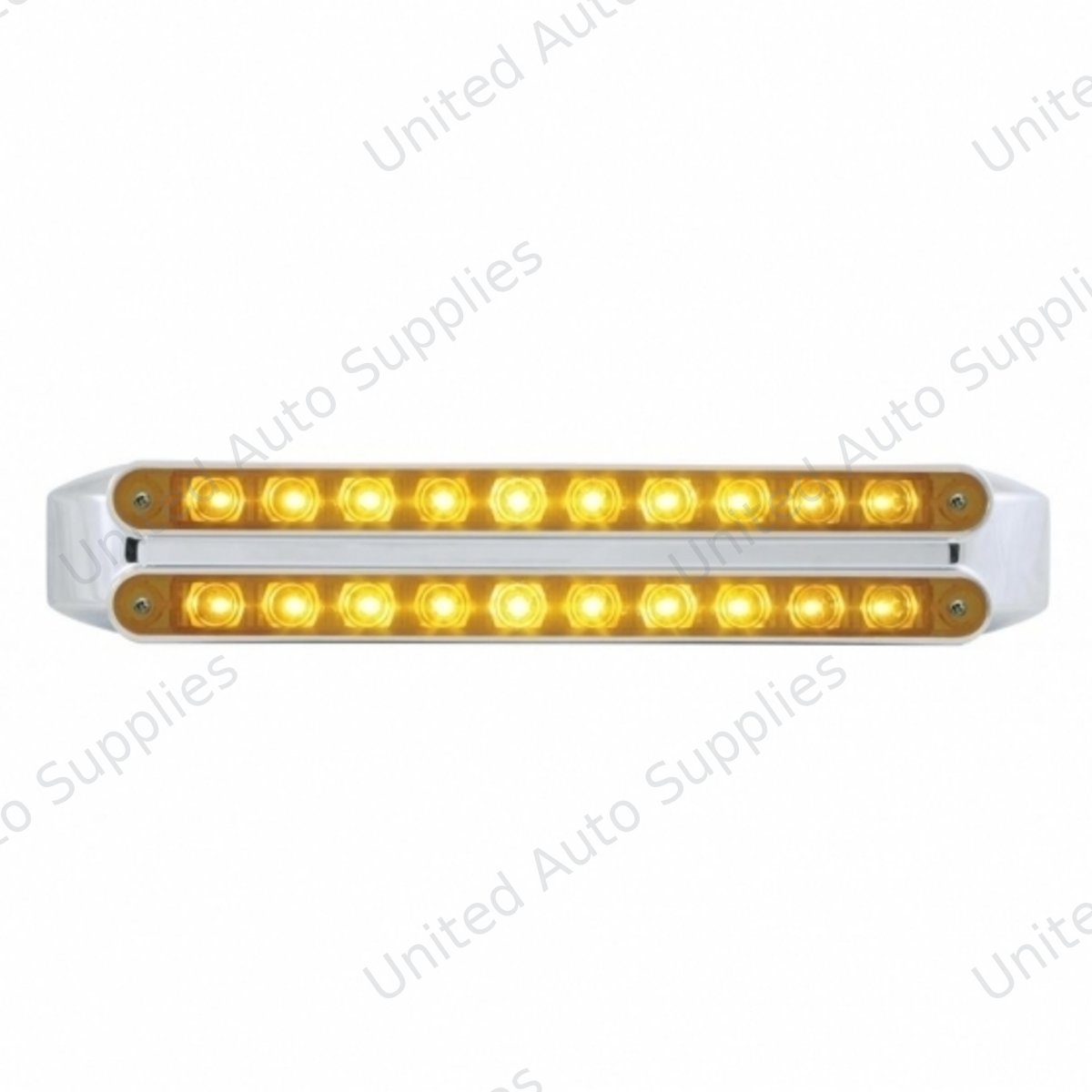 Dual 10 LED 9" Turn Signal Light Bars - Amber LED/Amber Lens