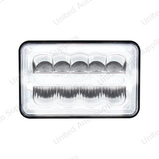 ULTRALIT - 9 High Power LED 4" X 6" Rectangular Light With White Position Light Bar