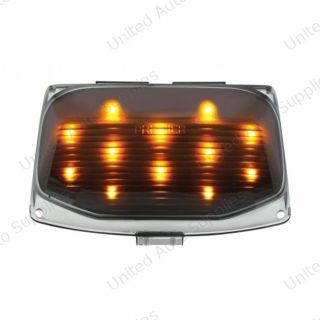 12 LED Front Fender Tip Light For Harley Motorcycle- Amber LED/Smoke Lens