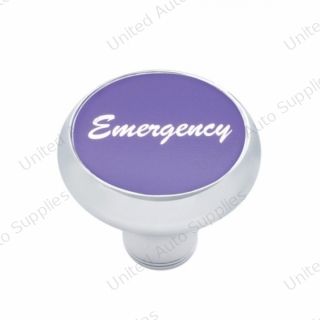 "Emergency" Deluxe Air Valve Knob - Purple Aluminum Sticker