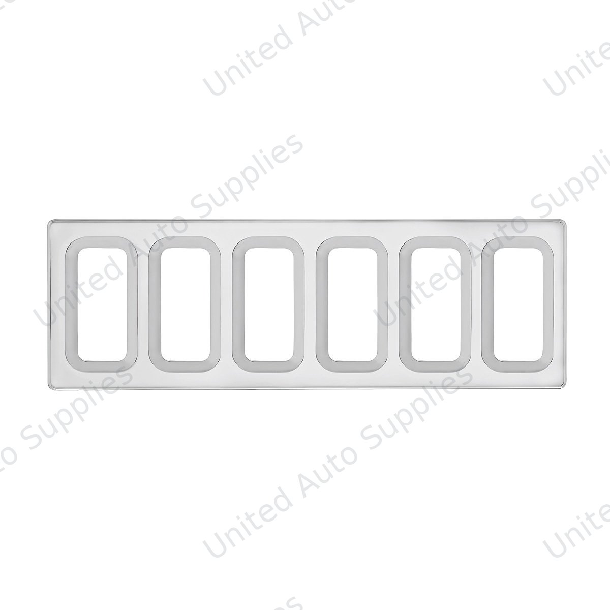 Chrome Plastic Dash Switch Panel Cover For International - 6 Openings