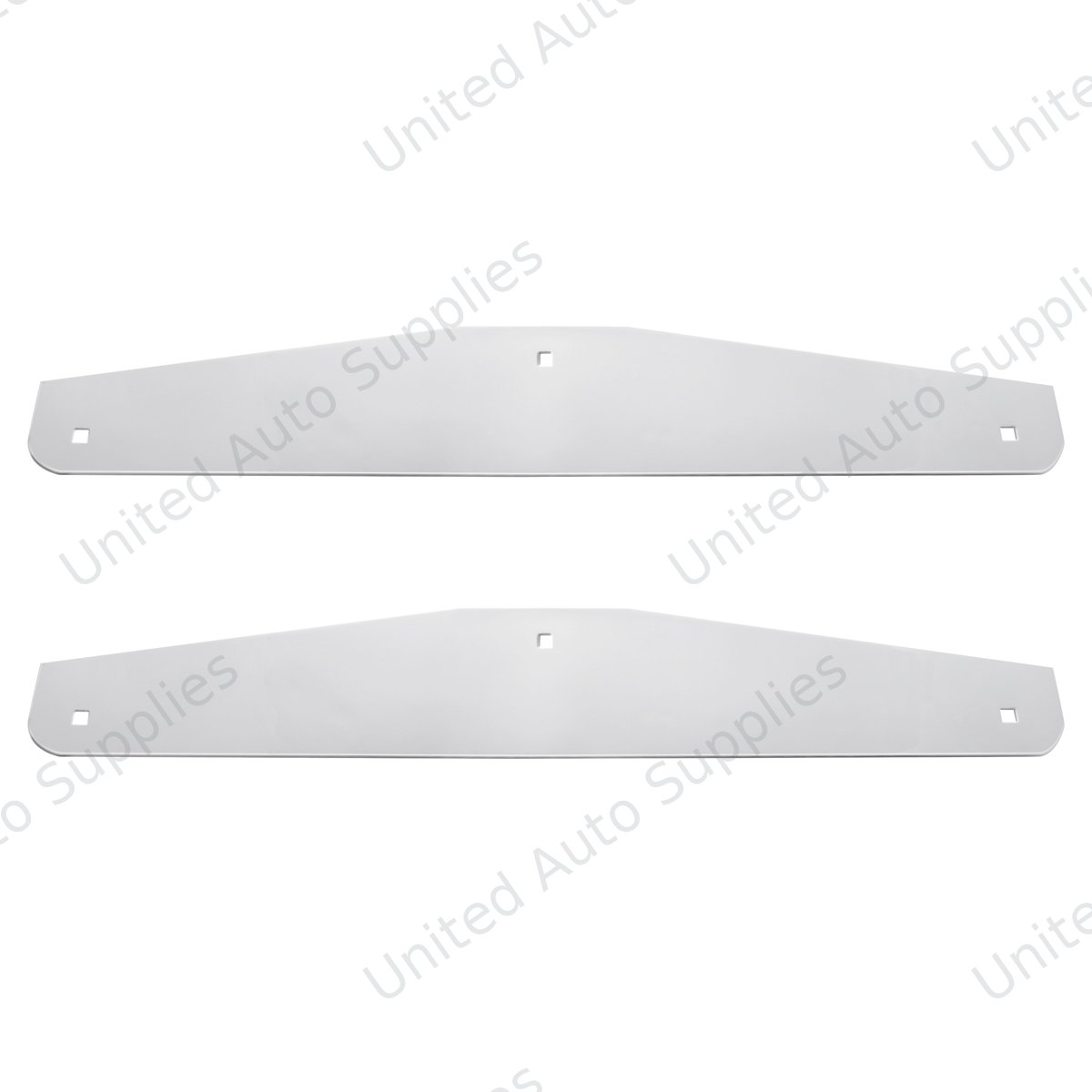 4" X 24" Chrome Standard Bottom Mud Flap Plate - Bolt Thru (Card of 2)