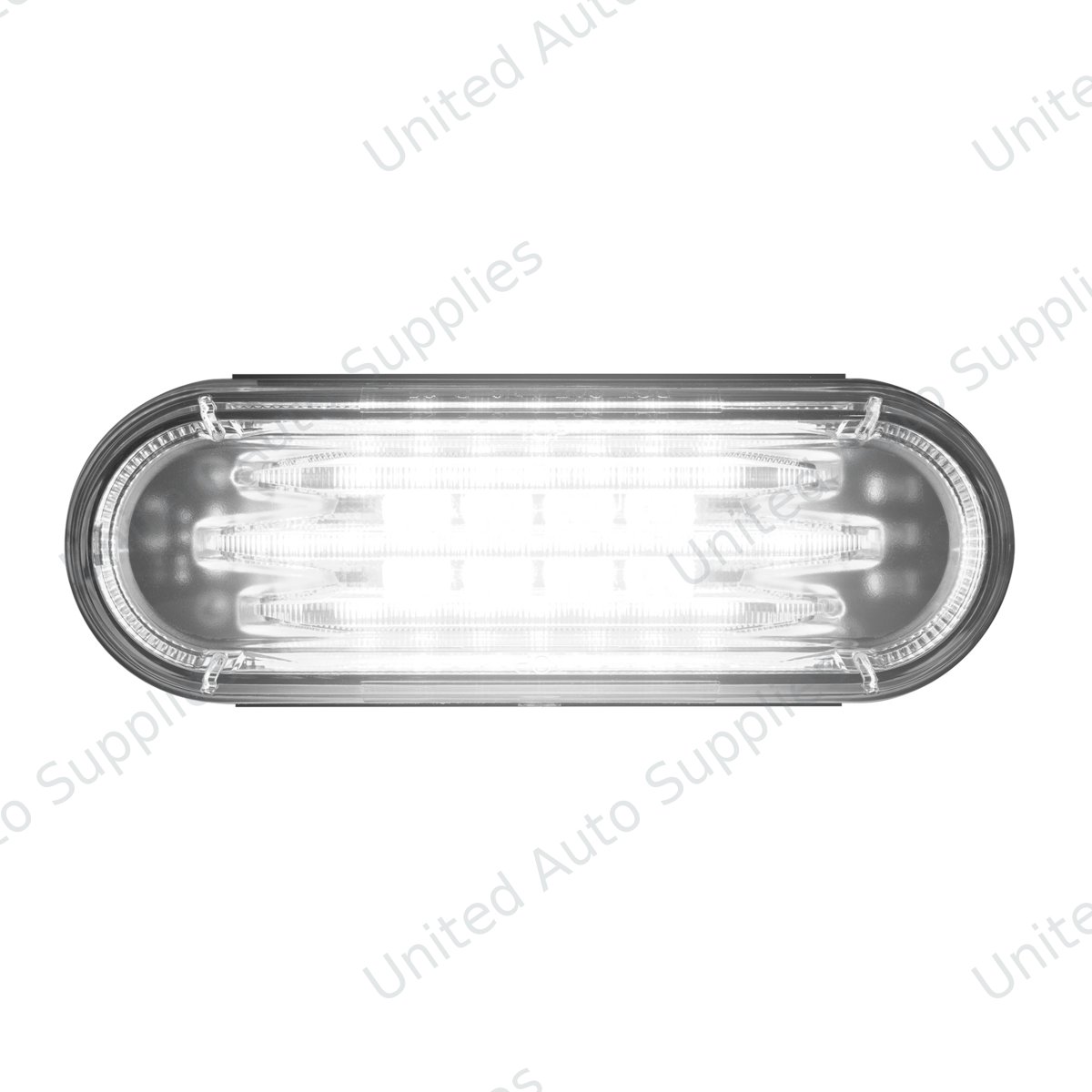 Saber 42 LED 6" Oval Light (Back-Up)-White LED/Clear Lens
