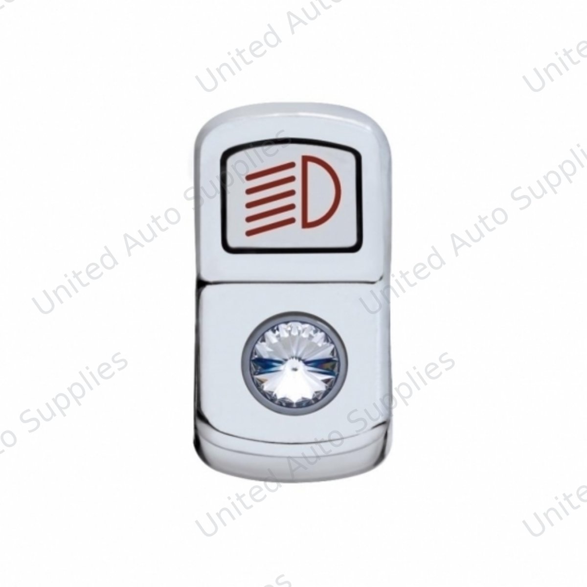 "Headlight" Rocker Switch Cover With Clear Crystal