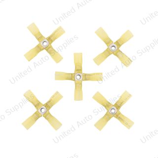 12-10 AWG 4-Way (X) CS Heat Shrink Connector - Yellow (5-Pack)