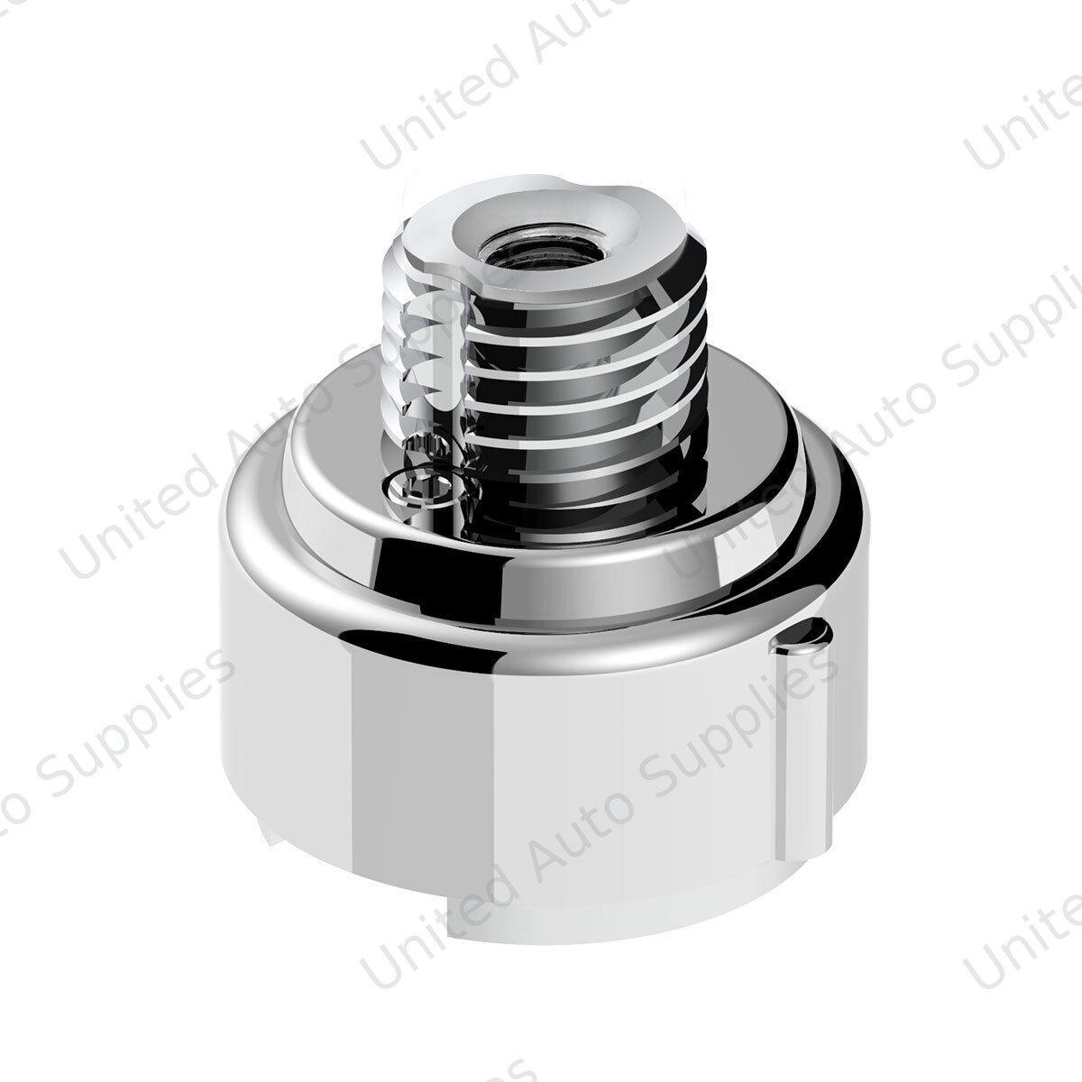 M30X3.5 Thread-On Gearshift Adapter W/LED Mount For Eaton-Fuller 9/10 Speed -Liquid Silver