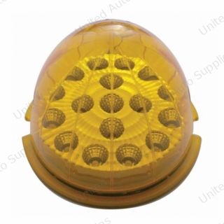 17 LED Watermelon Reflector Cab Light - Amber LED/Amber Lens