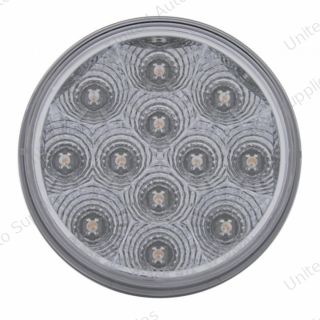 12 LED 4" Reflector Auxiliary/Utility Light - White LED/Clear Lens