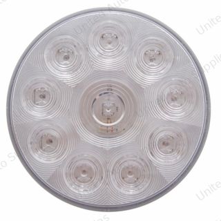 10 LED 4" Turn Signal Light - Amber LED/Clear Lens
