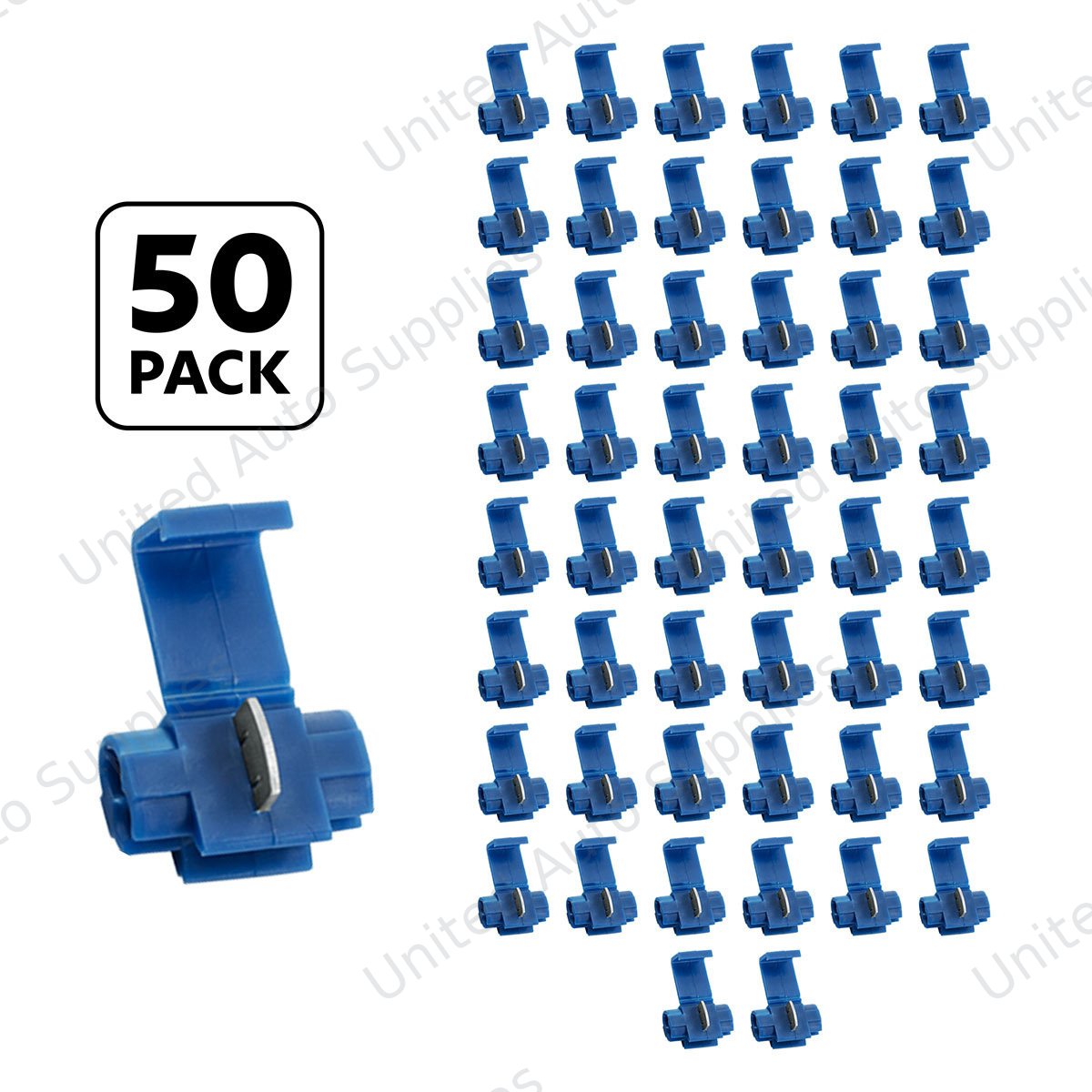 18-14 AWG Blue Snap Lock Tap Splice Connector (50 pcs/Bag)