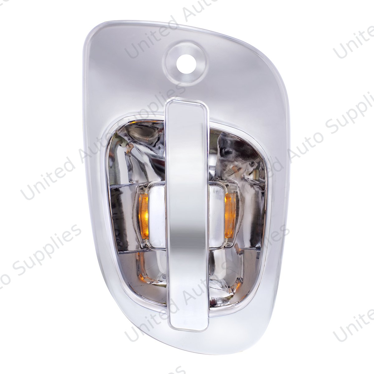 6 Amber LED Chrome Door Handle Cover for 2008-2017 Freightliner Cascadia - Passenger