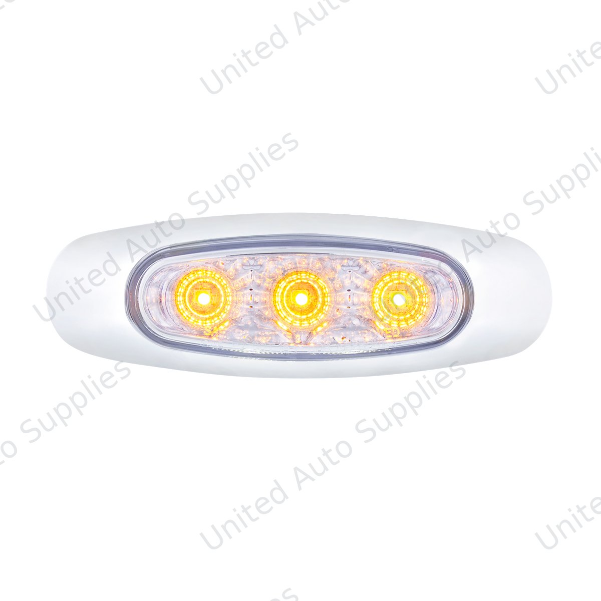 5 LED Reflector Auxiliary/Utility Light With Side Ditch Light - Amber LED/Clear Lens (Card)