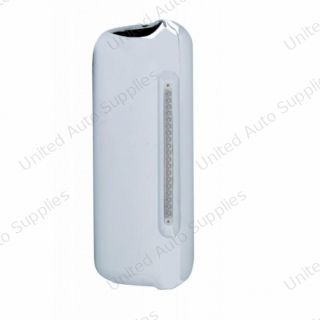 Mirror Cover With 19 LED 12" Reflector Light Bar For 2005+ Freightliner (Passenger) - Amber LED/Clear Lens