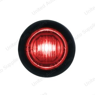Single SMD LED 3/4" Mini Light (Clearance/Marker) With Rubber Grommet - Red LED/Red Lens