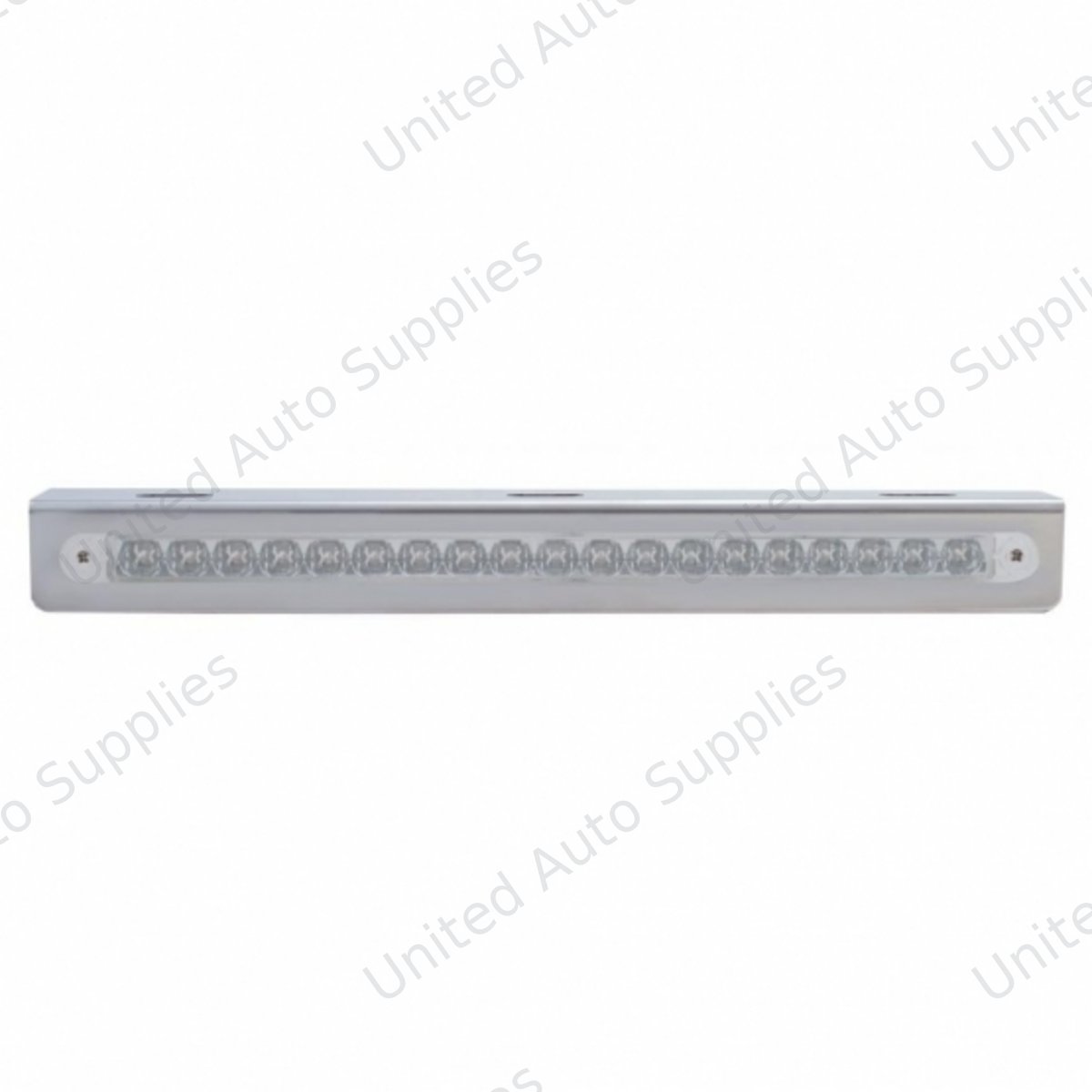 12-3/4" Stainless Light Bracket With 19 LED 12" Light Bar - Red LED/Clear Lens