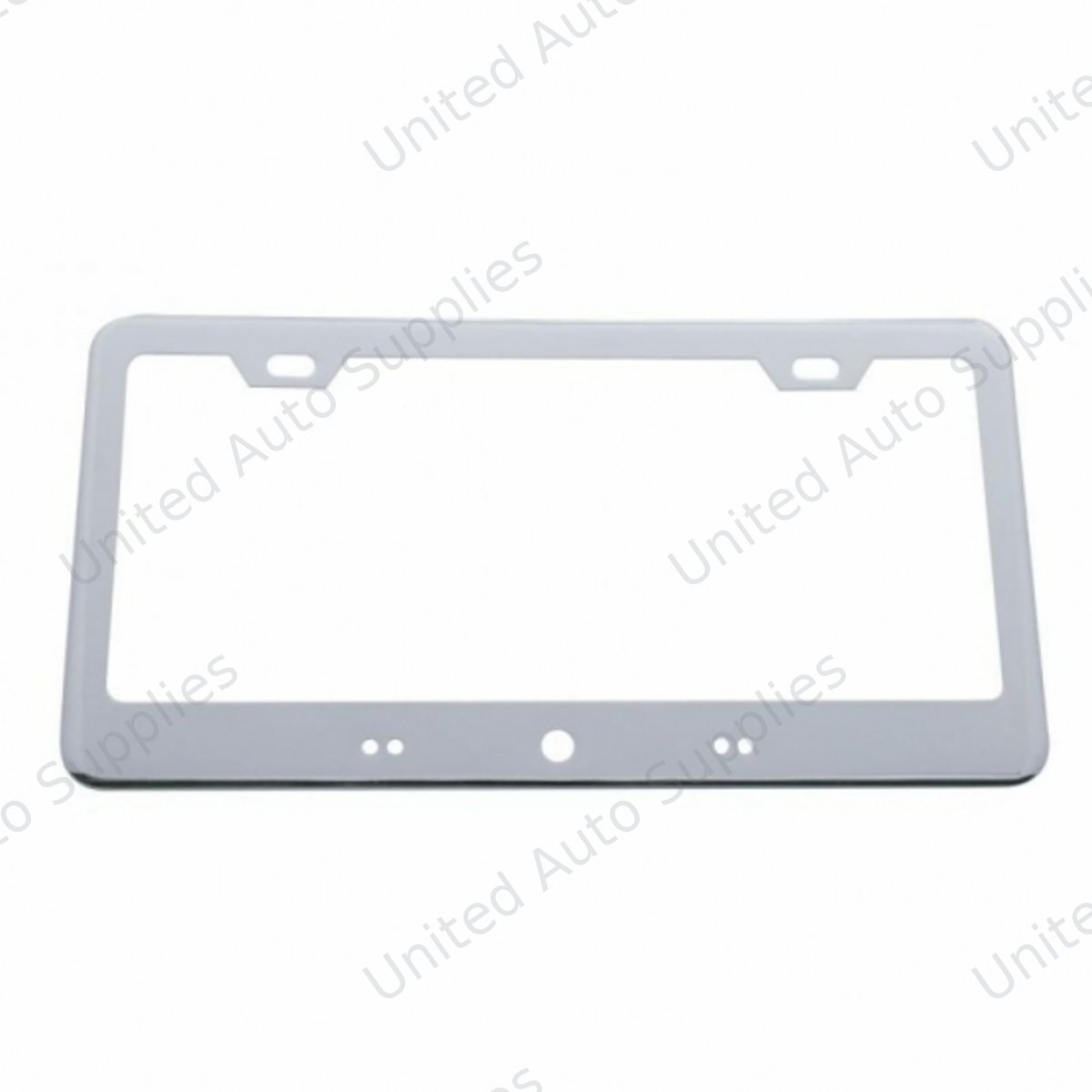 License Plate Frame With Bottom Mount LED Light Bar Cutout - Chrome (Bulk)