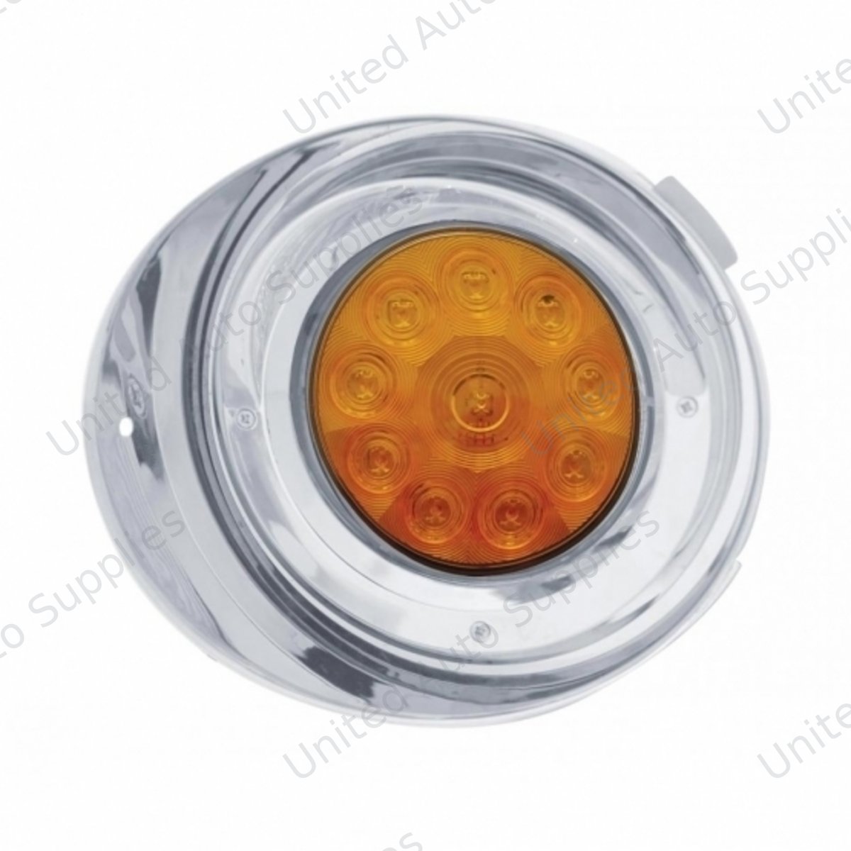 10 LED Freightliner Daytime Running Light Conversion Kit With Visor (Driver) - Amber LED/Amber Lens