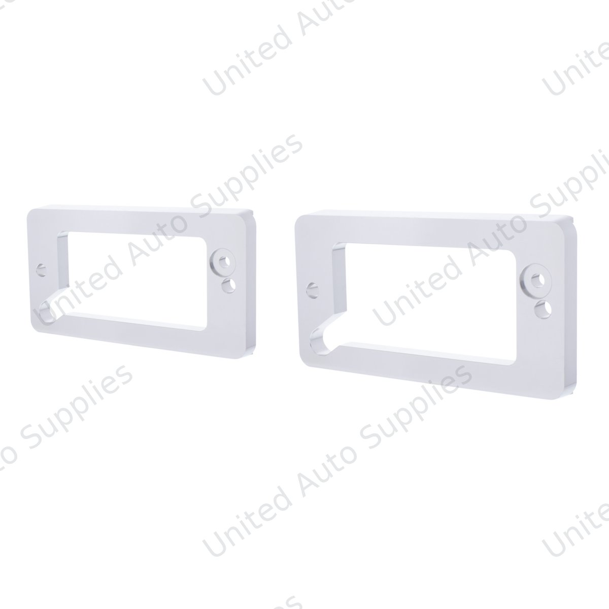 Clear Anodized Billet Aluminum Turn Signal Bezel Set For 1969-77 Ford Bronco