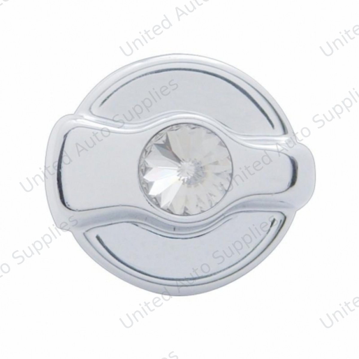 Chrome Plastic A/C Control Knob For 2005 & Older Peterbilt- Clear Crystal
