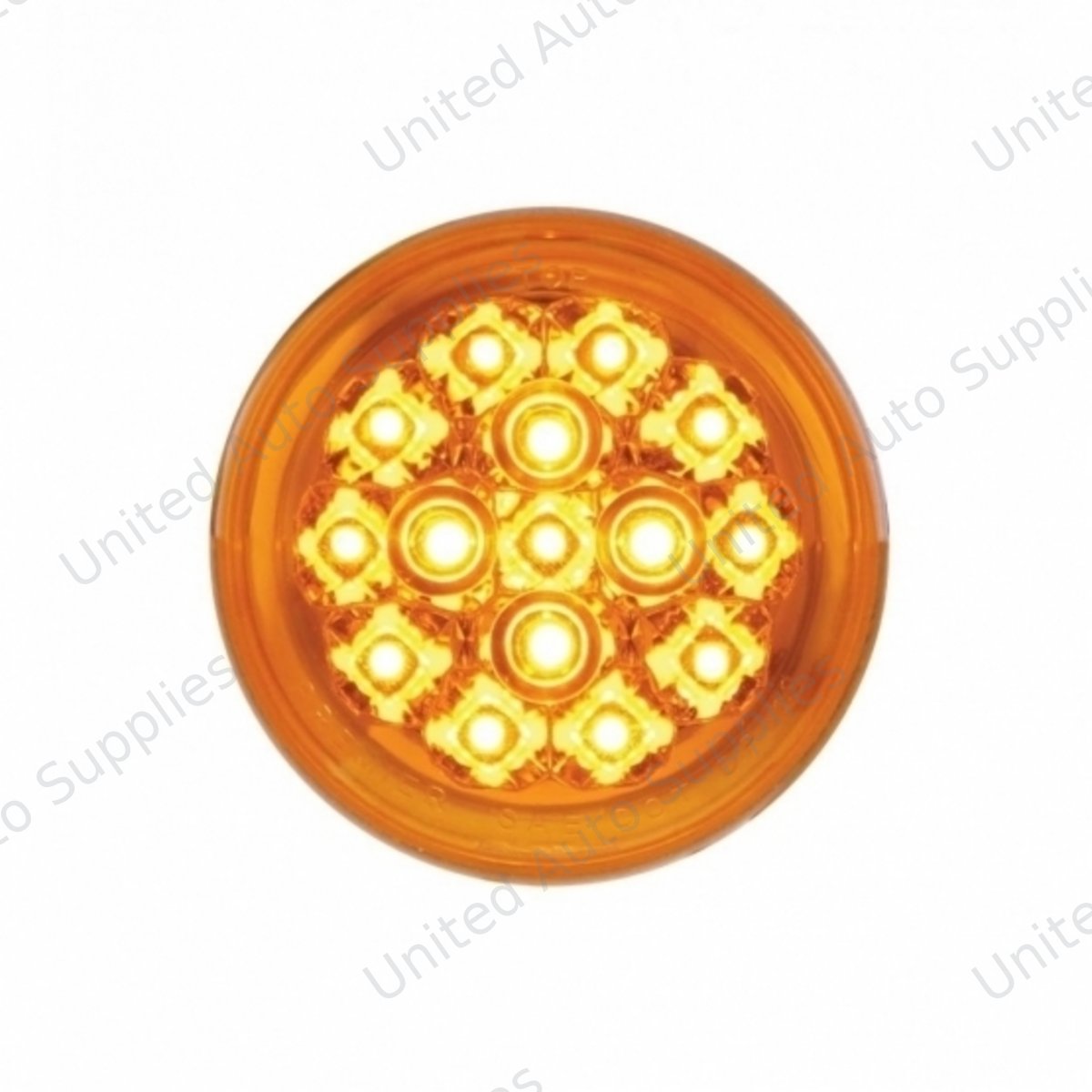 15 LED 2-3/8" Turn Signal Light For Harley Motorcycle- Amber LED/Amber Lens