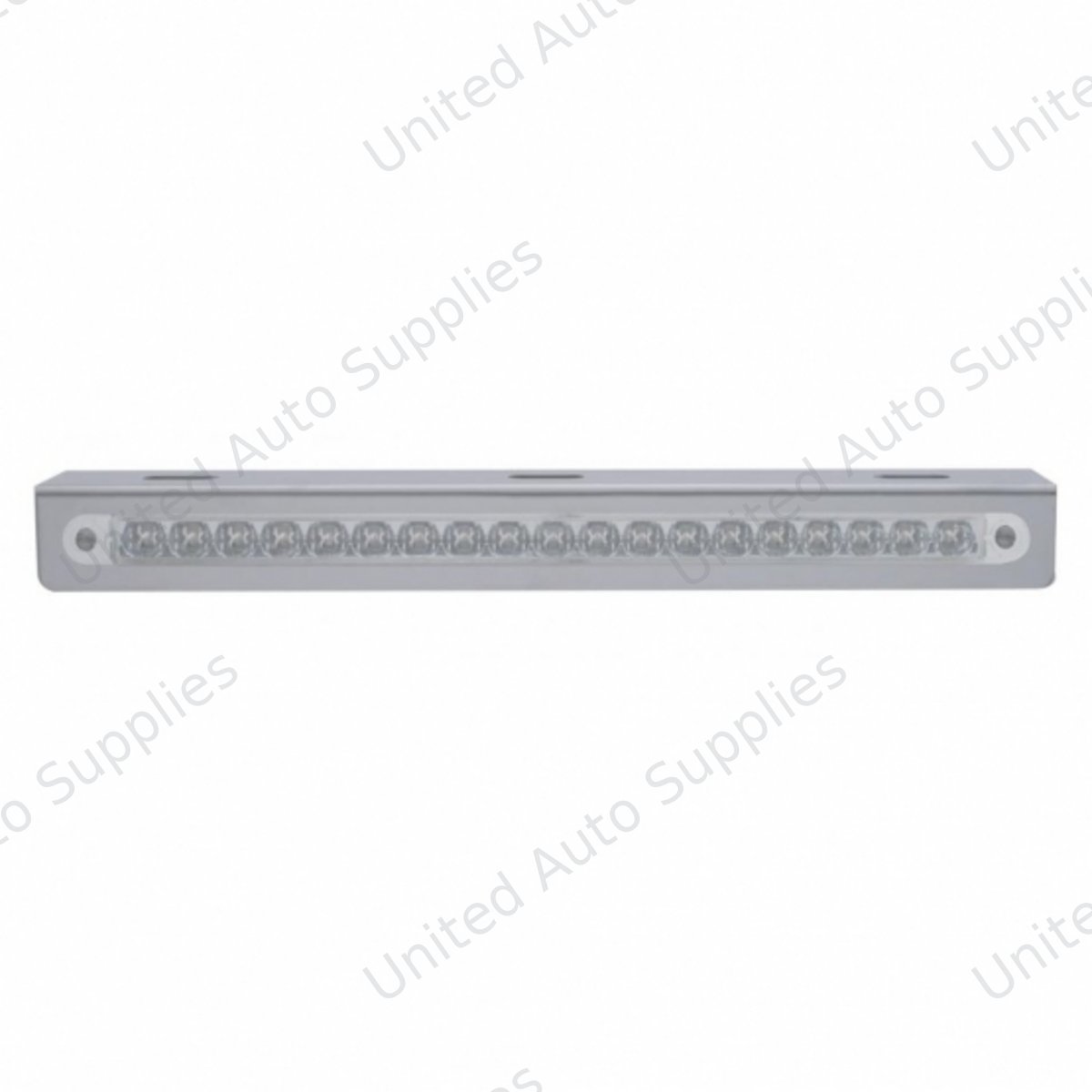 12-3/4" Stainless Light Bracket With 19 LED 12" Light Bar - Amber LED/Clear Lens