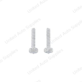 Chrome Short Dash Screw For Freightliner With Clear Crystal (2-Pack)