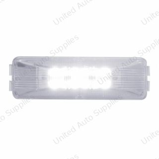 12 LED Rectangular Auxiliary/Utility Light - White LED/Clear Lens (Bulk)