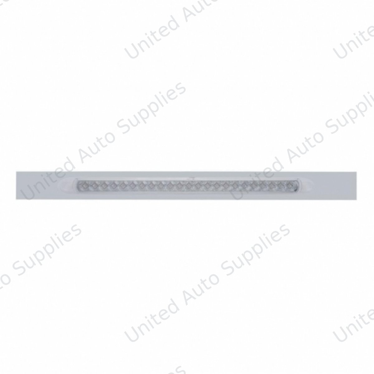 Chrome Top Mud Flap Plate With 23 LED 17" Reflector Light Bar - Amber LED/Clear Lens (Each)