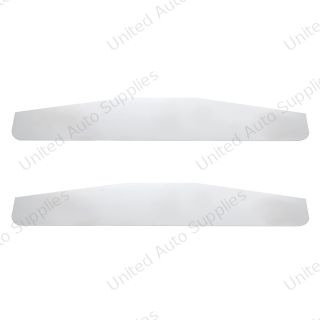 4" X 24" Chrome Standard Bottom Mud Flap Plate - Welded Stud (Pair)