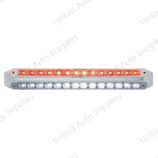Dual 14 LED 12" Light Bars - Red & White LED/Clear Lens