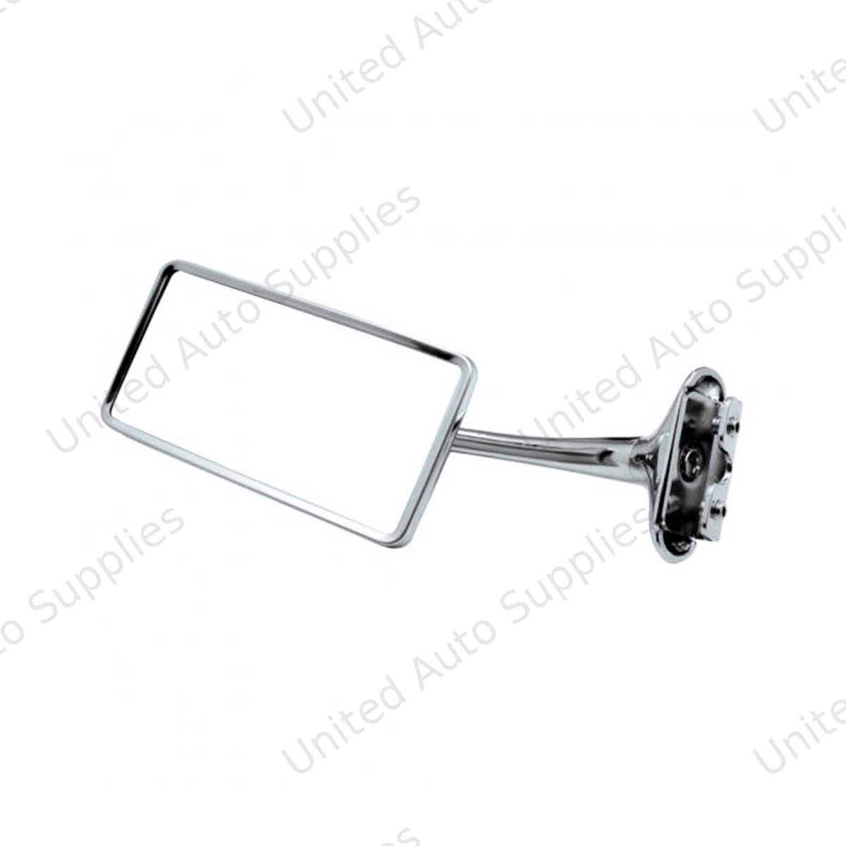 Stainless Steel Rectangular Door Edge Mirror With 6" Chrome Arm For 1941-48 Chevy Car