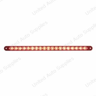 19 LED 12" Reflector Light Bar (Stop, Turn & Tail) - Red LED/Red Lens