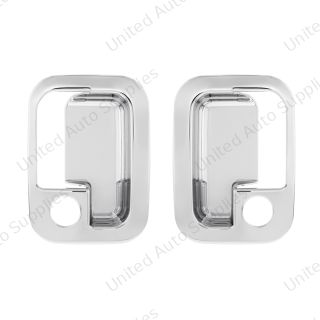 Chrome Exterior Door Handle Cover For 2003+ Kenworth & 2004+ Peterbilt Trucks- Pair (Driver & Passenger)