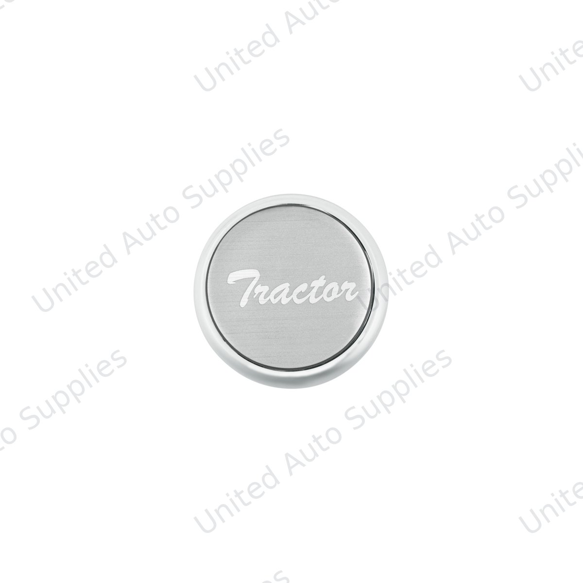 "Tractor" Deluxe Air Valve Knob - Silver Glossy Sticker