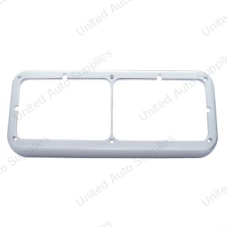Chrome Plastic Rectangular Dual 4" X 6" Headlight Bezel