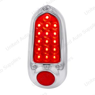 16 LED Tail Light With Stainless Steel Rim For 1949-50 Chevy Passenger Car - R/H