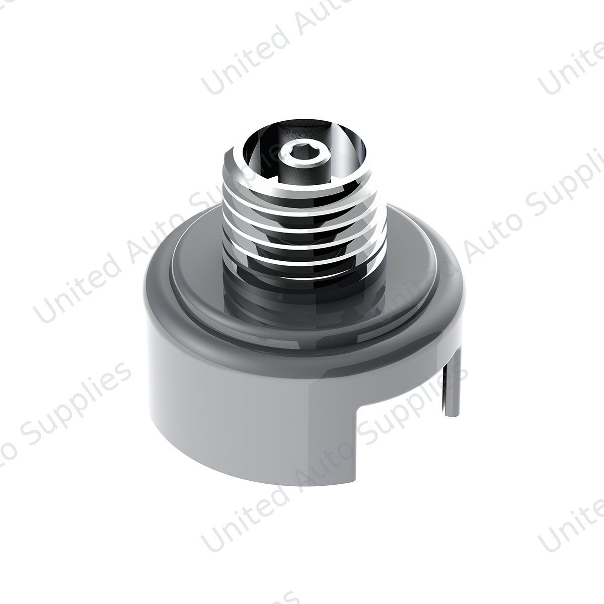 M30X3.5 Thread-On Shift Knob Mounting Adapter For Eaton Fuller Style 13/15/18 Shifter - Liquid Silver