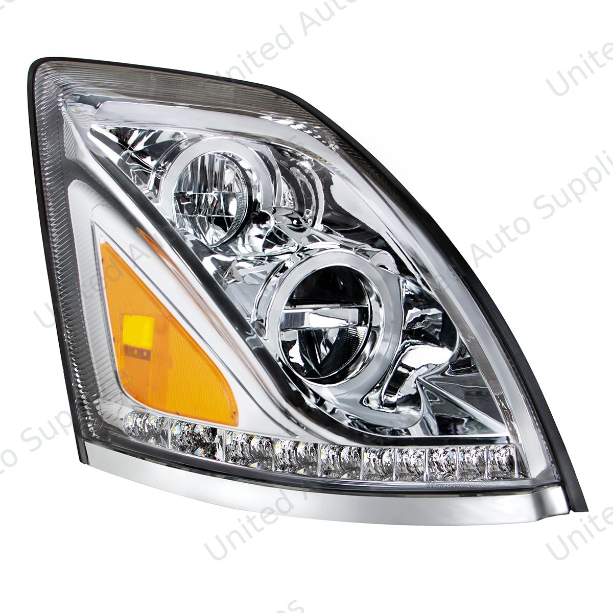 Chrome LED Headlight for 2003-2017 Volvo VN/VNL - Passenger