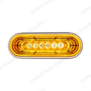 Abyss 22 LED 6" Oval Turn Signal Light - Amber LED/Amber Lens