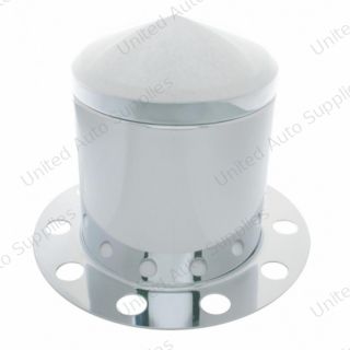 Stainless Pointed Rear Axle Cover 3PC Kit For 33mm Nut Cover - Steel/Aluminum Wheel