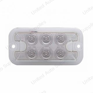 6 LED Dual Function Light - Red LED/Clear Lens (Bulk)